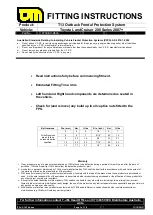 Preview for 1 page of T.J.M. T13 Outback Frontal Protection System Fitting Instructions Manual