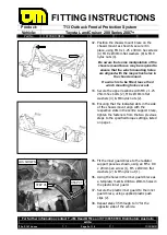 Preview for 9 page of T.J.M. T13 Outback Frontal Protection System Fitting Instructions Manual