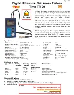 T+M Time TT100 Instruction Manual preview