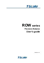 T Scale ROW Series User Manual предпросмотр