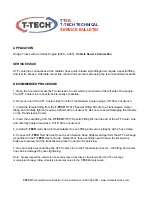 Предварительный просмотр 1 страницы T-Tech FIT417 Service Bulletin