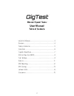 Preview for 2 page of T3 Innovation GigTest GT1000 User Manual