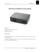 T4Control WD TV Live IP Driver Manual preview