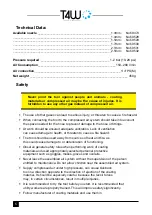 Preview for 5 page of T4W 59474 Operation Manual