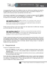 Preview for 4 page of T4W TW-6 Operation Manual