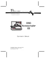 Preview for 1 page of TA Instruments DSC Autosampler CE Operator'S Manual