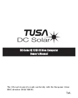 Tabata Tusa DC-Solar IQ-1203CE Owner'S Manual preview