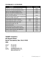 Preview for 9 page of Taber 710 Operating Instructions Manual