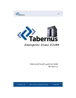 Tabernus Enterprise Erase E2400 User Manual preview