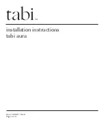 Tabi Aura Installation Instructions Manual preview