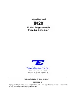 Preview for 1 page of Tabor 8020 User Manual