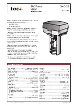 Preview for 1 page of TAC Forta M400 Manual