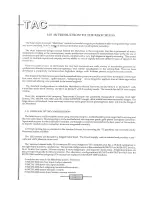 Preview for 3 page of TAC Matchless Manual