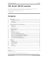 Предварительный просмотр 5 страницы TAC Xenta 411 Handbook