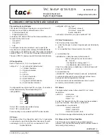 Preview for 1 page of TAC Xenta 421A Configuration Instruction