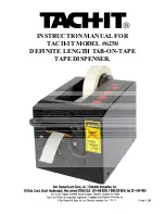 Предварительный просмотр 1 страницы Tach-It 6250 Instruction Manual