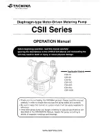 Предварительный просмотр 1 страницы Tacmina CSII Series Operation Manual