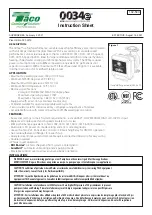 Taco Comfort Solutions 0034e Instruction Sheet preview