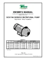 Предварительный просмотр 1 страницы Taco Comfort Solutions SCX1740 Series Owner'S Manual