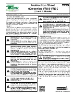 Taco Comfort Solutions VR15 Instruction Sheet preview