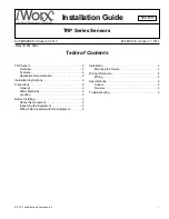 Preview for 1 page of Taco Electronic Solutions iWorx TRP Series Installation Manual