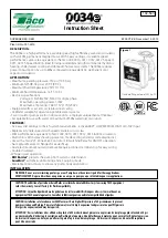 Taco 0034e Instruction Sheet preview