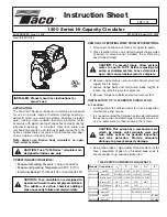 Preview for 1 page of Taco 1400 Series Instruction Sheet