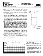 Preview for 1 page of Taco CX Instruction Sheet