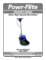 Tacony Powr-Flite NM1600 Operator'S Manual preview