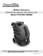 Предварительный просмотр 1 страницы Tacony Powr-Flite PFX1080AW Operators Manual And Parts Lists