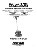 Tacony Standard And High Speed Floor Machine P201 Operator'S Manual preview