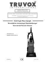 Tacony TRUVOX INTERNATIONAL Valet Single Motor Upright User Manual предпросмотр