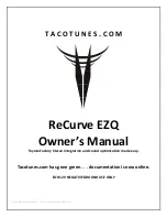 Предварительный просмотр 1 страницы Tacotunes.com ReCurve EZQ Owner'S Manual