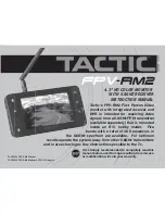 Preview for 1 page of Tactic FPV-RM2 Instruction Manual