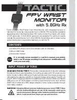 Preview for 1 page of Tactic FPV WRIST MONITOR Manual