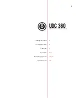 Preview for 3 page of Tactical Electronics UDC 360 Manual