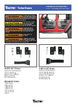 Tactik Tube Doors Installation & Use Instructions preview