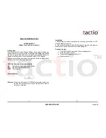 tactio CONCERO-85TX1 Quick Installation Manual предпросмотр