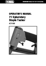 Preview for 1 page of tacwise A7116V Operator'S Manual