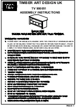 Preview for 1 page of TAD 900051 Assembly Instructions Manual