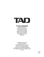 TAD C600 Owner'S Manual preview