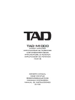 Preview for 1 page of TAD M1000 Owner'S Manual