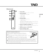 Preview for 29 page of TAD TAD-C2000 Owner'S Manual