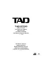 Preview for 1 page of TAD TAD-D700 Owner'S Manual