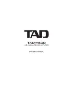 Preview for 1 page of TAD TAD TAD-M600 Owner'S Manual