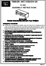 TAD TV 001 Assembly Instructions Manual предпросмотр