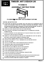 Preview for 1 page of TAD TV 900014 Assembly Instructions Manual