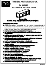 TAD TV 900045 Assembly Instructions Manual preview