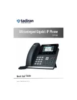 Предварительный просмотр 1 страницы Tadiran Telecom SIP-T46G Quick Start Manual