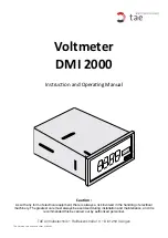 Предварительный просмотр 1 страницы tae DMI 2000 Installation Instructions And Operating Manual